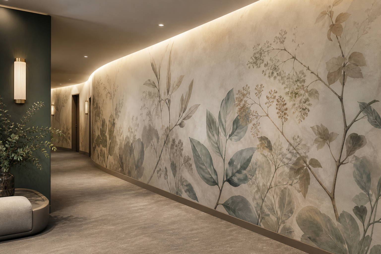 Décor botanique dans un hôtel